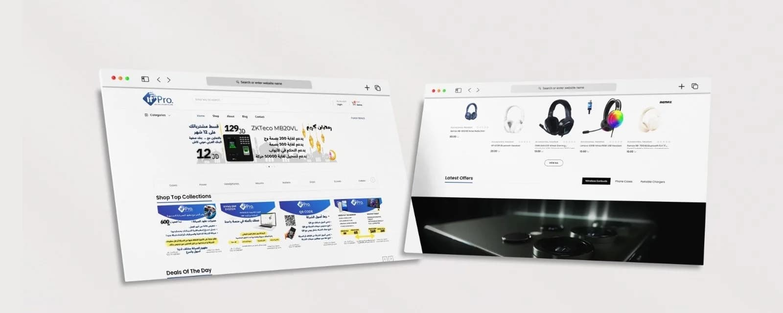 IT PRO online technology store website shown across desktop and mobile screens