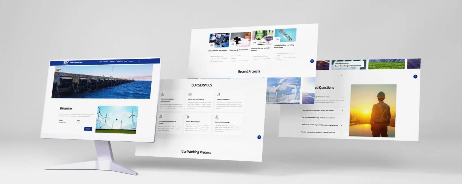 SSV Engineering and Environment website shown across desktop and mobile screens